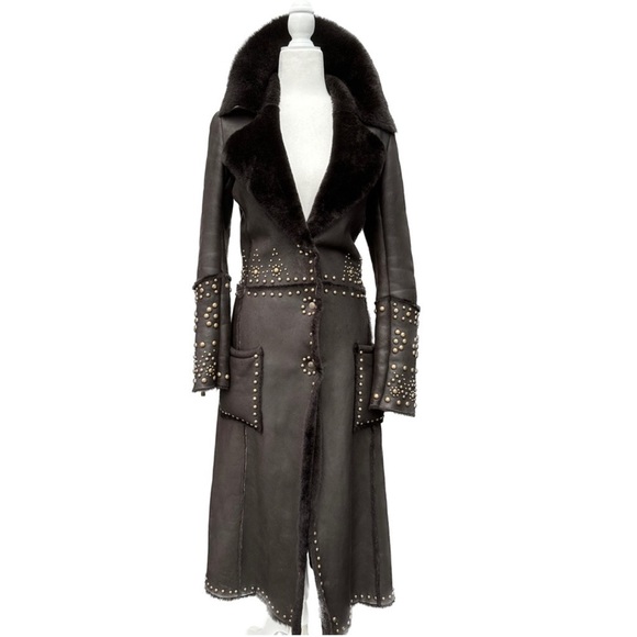 Barbara Bui Merino shearling coat - Picture 3 of 12